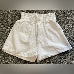 White high waisted shorts